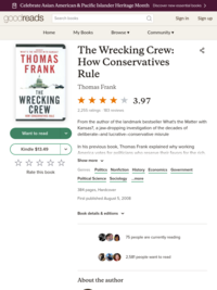 The Wrecking Crew: How Conservatives Rule by Thomas Frank