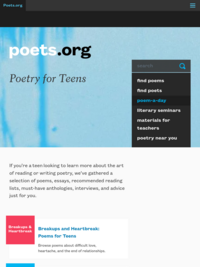 Poetry for Teens | Academy of American Poets