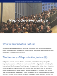 SisterSong: Reproductive Justice