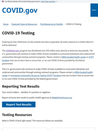 Free at-home COVID tests