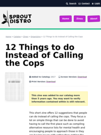 12 Things to do Instead of Calling the Cops PDF