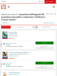 French and English: bilingual chapter books
