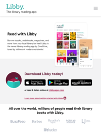 Libby, by OverDrive - an app for library ebooks and audiobooks