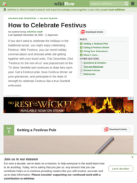 WikiHow: How to Celebrate Festivus