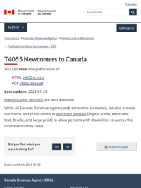 T4055 Newcomers to Canada 2019 - Canada.ca