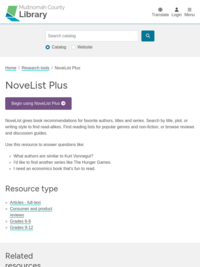 Novelist Plus