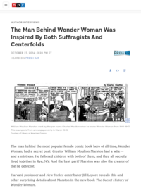 The Man Behind Wonder Woman Was Inspired By Both Suffragists And Centerfolds