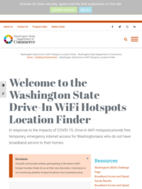 WA Drive-In WiFi Hotspots Location Finder
