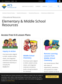 American Chemical Society Elementary &amp; Middle School Science Resources