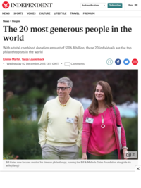 The 20 most generous people in the world