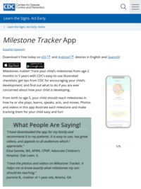 CDC’s Milestone Tracker App | CDC