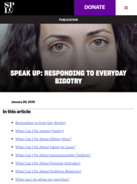 Southern Poverty Law Center - Responding to Everyday Bigotry