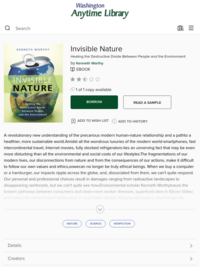 Invisible Nature - Washington Anytime Library - ebook