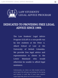 UBC Law Student's Legal Advice Program