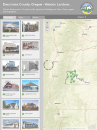 Deschutes County, Oregon - Historic Landmark Locations Interactive Map