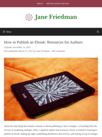 How to Publish an Ebook: Resources for Authors
