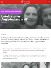Untold Stories: Anglo-Indians in New Zealand