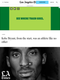 Kobe Bryant, from the start, was an athlete like no other