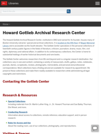 MLK - Howard Gotlieb Archival Research Center