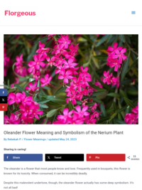 Meaning of Oleander