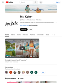 Mr. Kate
 - YouTube