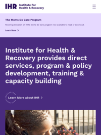 Institute for Health &amp; Recovery · IHR