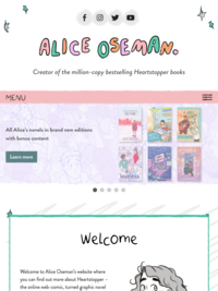 Alice Oseman, Creator of the million-copy bestselling Heartstopper books, website