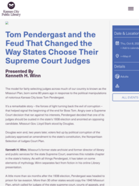 Tom Pendergast and the Feud That Changed the Way States Choose Their Supreme Court Judges | Kansas City Public Library