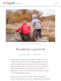 Website: Active for Life - Say &quot;Yes!&quot; to Puddle Play