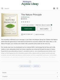 The Nature Principle - Washington Anytime Library - ebook