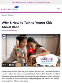 Webinar: Why &amp; How to Talk to Young Kids About Race