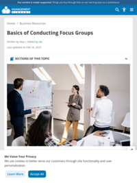 Basics of Conducting Focus Groups