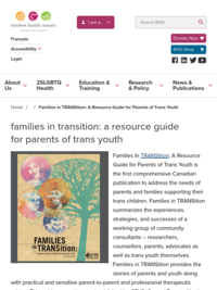 Families in TRANSition:  A Resource Guide for Parents of Trans Youth