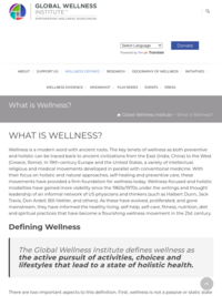 Website: Global Wellness Institute