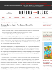 Chicago Burns Again: The Second Great Fire Gapers Block: Ask the Librarian
