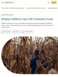 Helping Children Cope with Traumatic Events - HelpGuide.org
