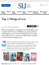 Top 10 Manga of 2021  School Library Journal