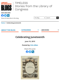 Celebrating Juneteenth | Library of Congress Blog