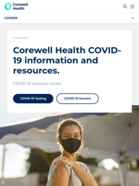 Spectrum Health- Free COVID-19 screenings 24/7 to people in the state of Michigan who are experiencing symptoms at 616.391.2380