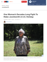 Juneteenth Is Now A U.S. Holiday. Here's One Woman Behind The Decades-Long Fight : NPR