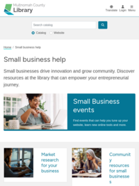 Multnomah County Library Local Business Resources