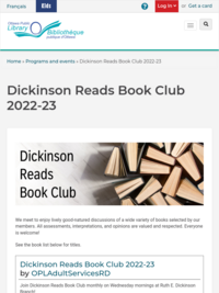 Program Listing for Dickinson Reads Book Club