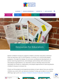 Boston Children's Museum Learning Resources