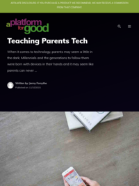 Teaching Parents Tech - A Platform for Good