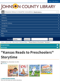 2012 Kansas Reads to Preschoolers Storytime