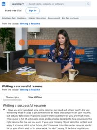 Writing a Resume | LinkedIn Learning