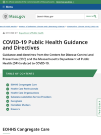 COVID-19 Guidance and Directives | Mass.gov
