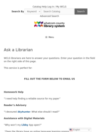 AskWA: Online 24/7 Librarian
