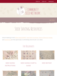 Seed Saving Resources | Community Seed Network