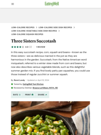 Three Sisters Succotash - Eating Well Recipe